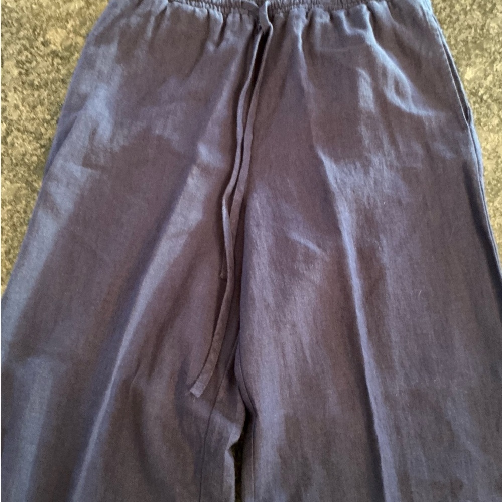 Versona Wide Leg Navy blue Pant size Small. Thicker linen/cotton, oversized.